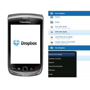 Dropbox for BlackBerry