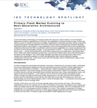 IDC TECHNOLOGY SPOTLIGHT:Primary Flash Market Evolving to Next Generation Architectures