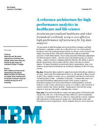 A reference architecture for high performance analytics in healthcare and life science 
