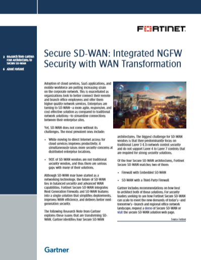 Secure SD-WAN: Integrated NGFW Security with WAN Transformation