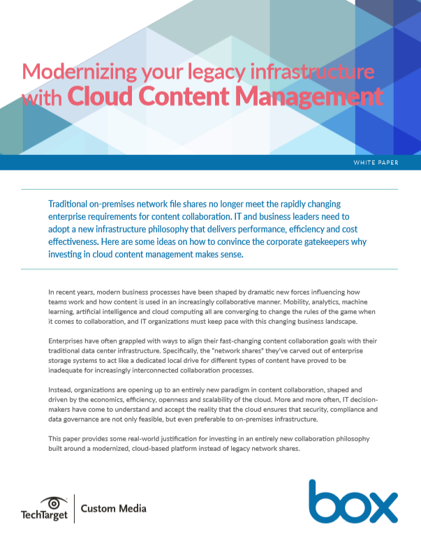 Modernizing your legacy infrastructure with Cloud Content Management