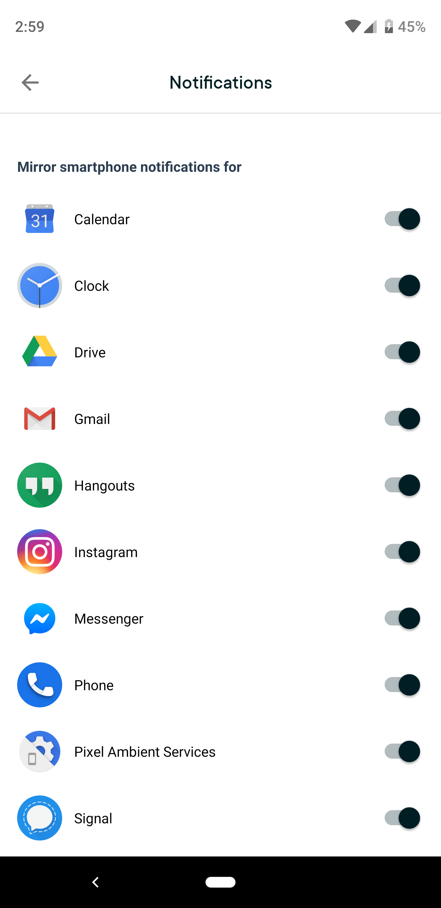 Focals Android app screen cap 1