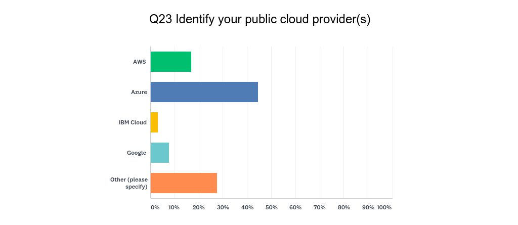 Q23 Identify your public cloud providers