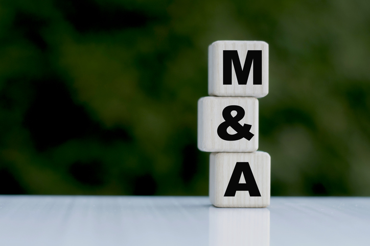 M&A letters on wooden blocks